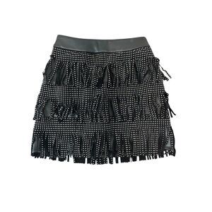 NWOT Sincerely Jules Studded Fringe Tiered  Skirt Size‎ Small
